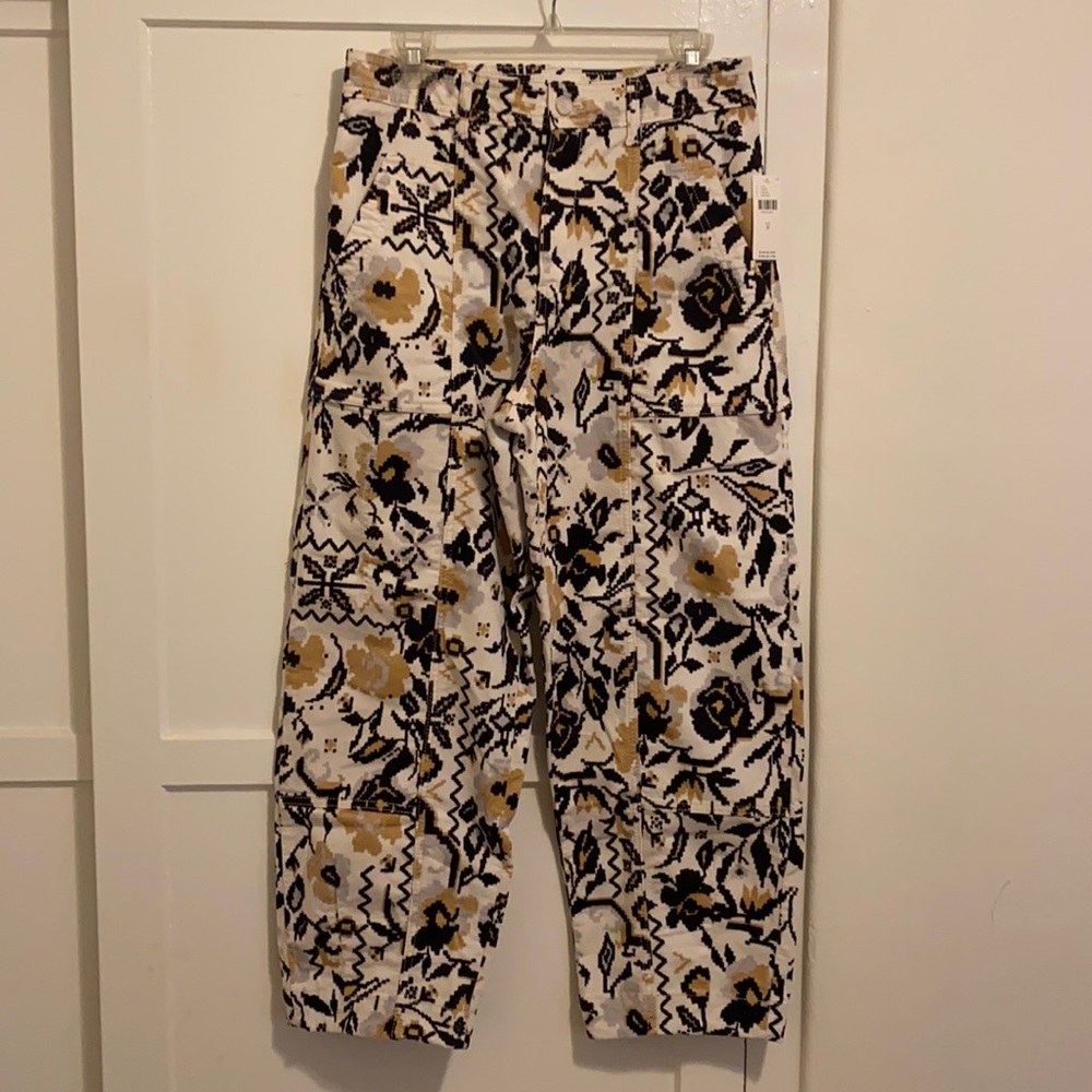Anthropologie Printed Velvet Pants